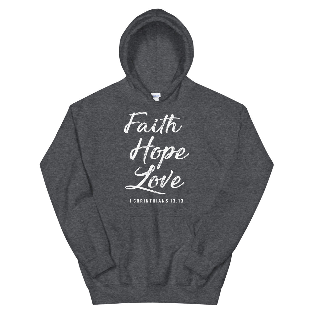 Faith Hope Love Christian Hoodie