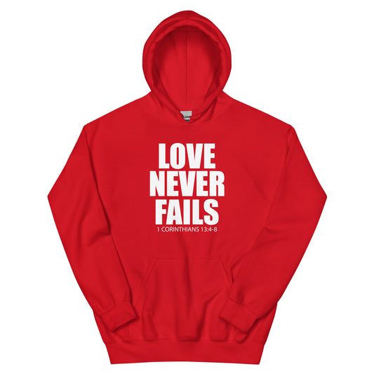 Love Never Fails Christian Hoodie